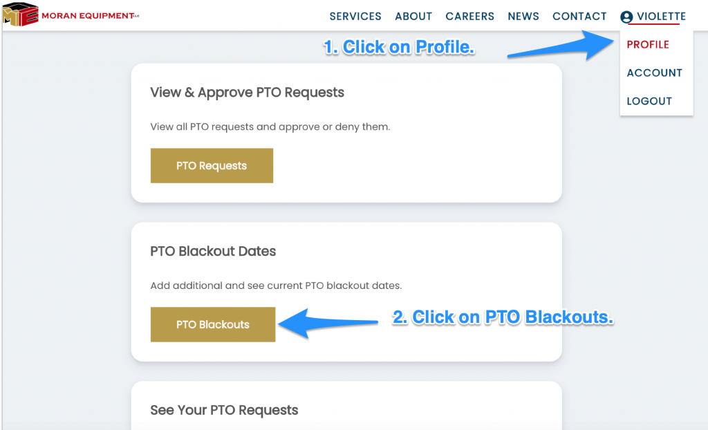 How Do I Add PTO Blackout Dates Moran Equipment